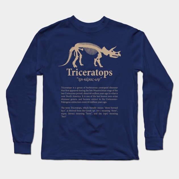 Science Museum Treceratops Long Sleeve T-Shirt by RetroFreak